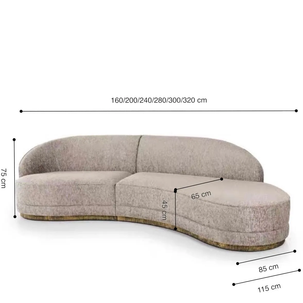 Katrine Scratch Resistant Curve Sofa