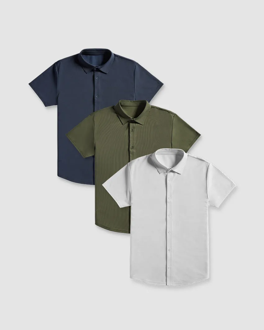 Limitless Short Sleeve Button Down - Custom 3 Pack