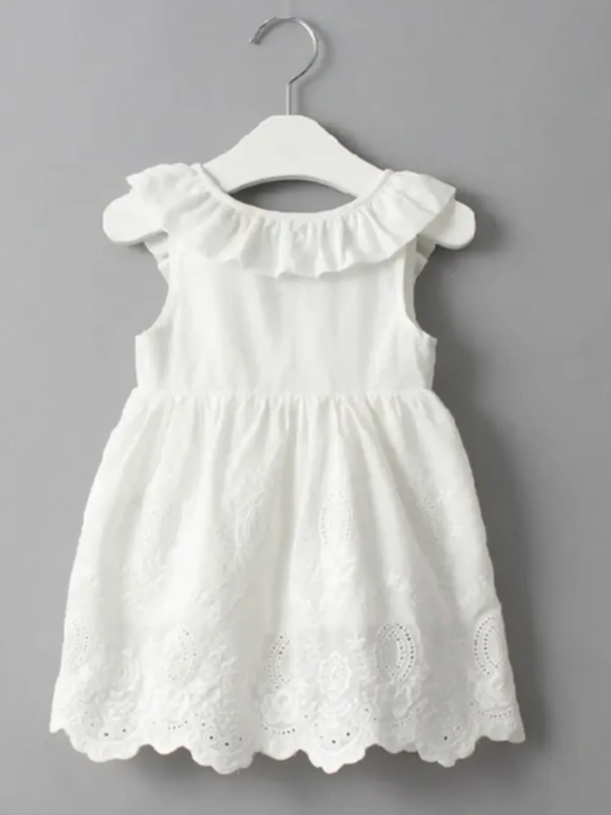 Living Free White Lace Hem Dress