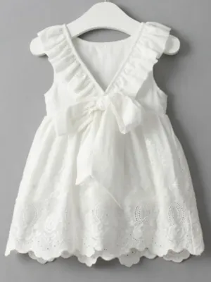 Living Free White Lace Hem Dress