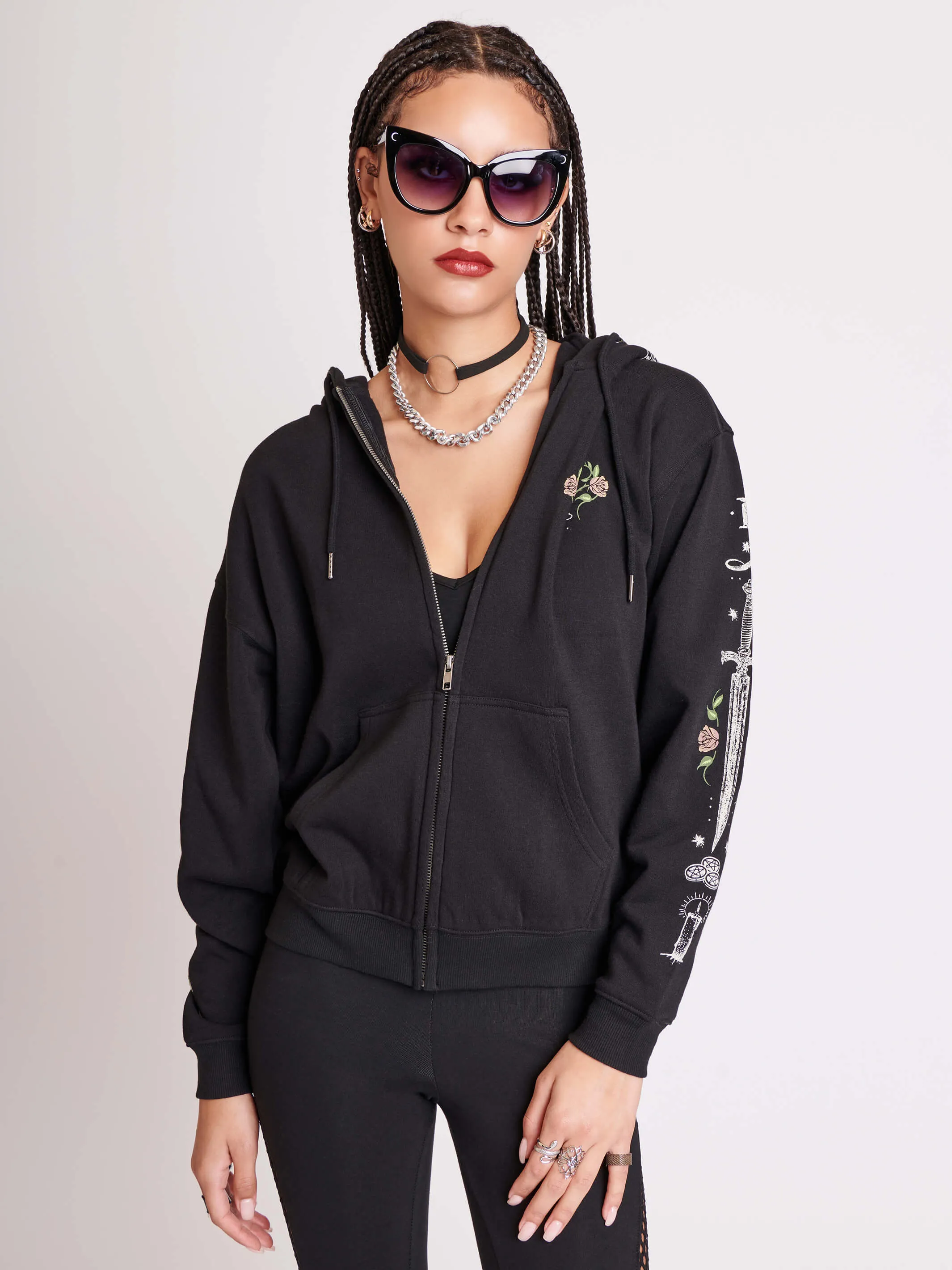 Magician Tarot Zip Up Hoodie