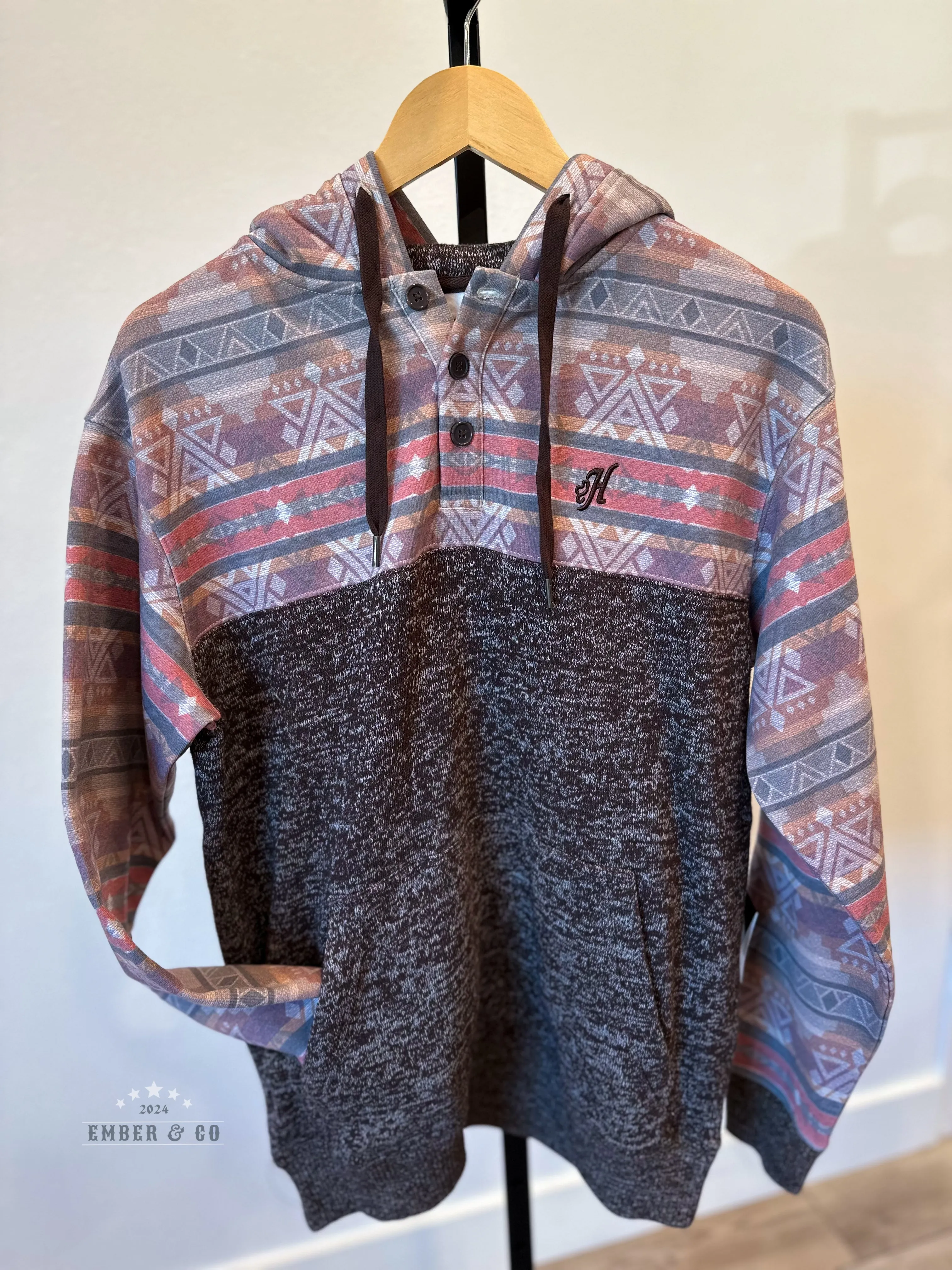 Men's Rust Aztec Hoody