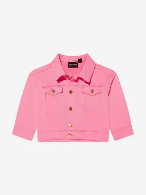 Mini Rodini Girls Organic Cotton Nessie Jacket in Pink