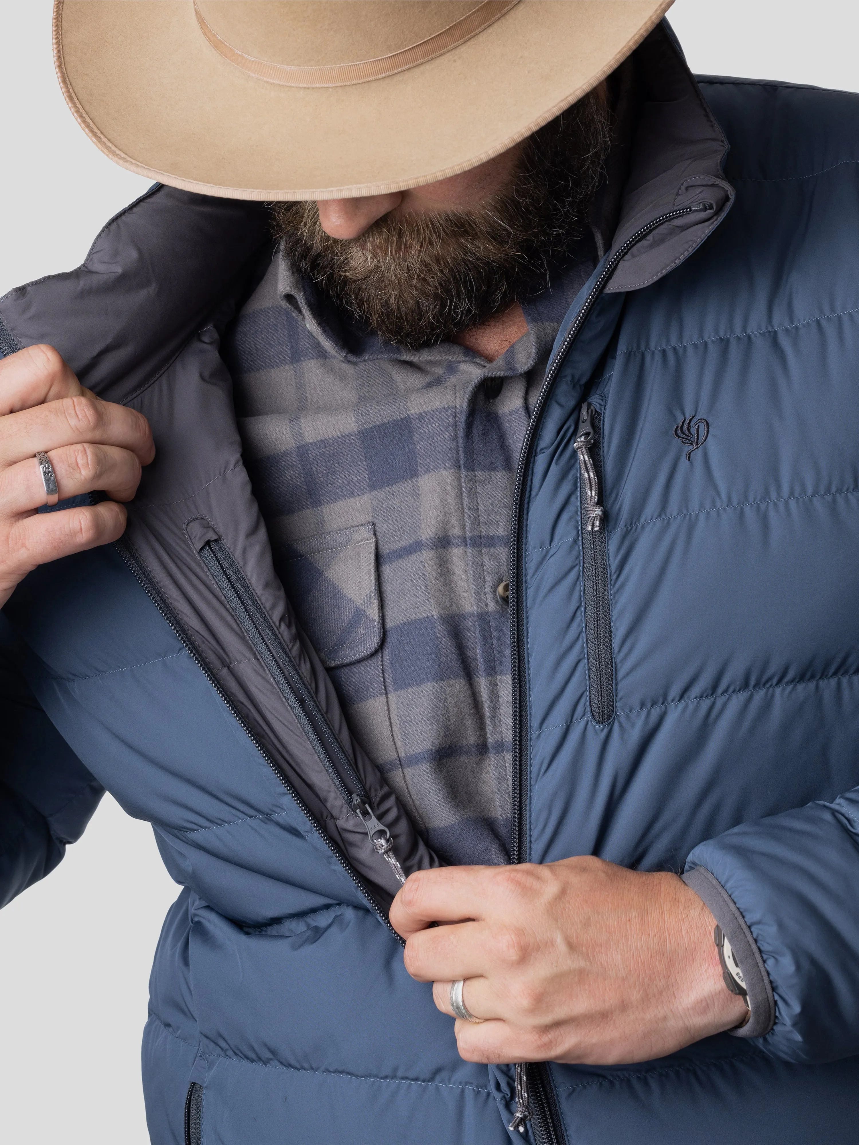 M's DryDown Reversible Jacket - Charcoal/Faded Navy