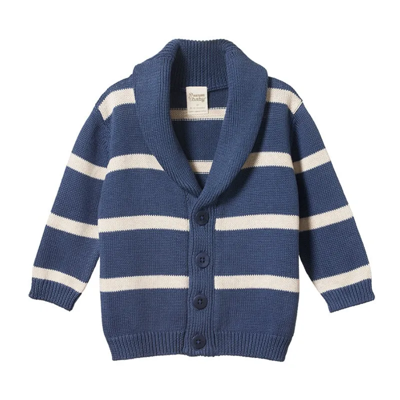 Nature Baby Benji Jacket - Vintage Indigo/Oatmeal Stripe