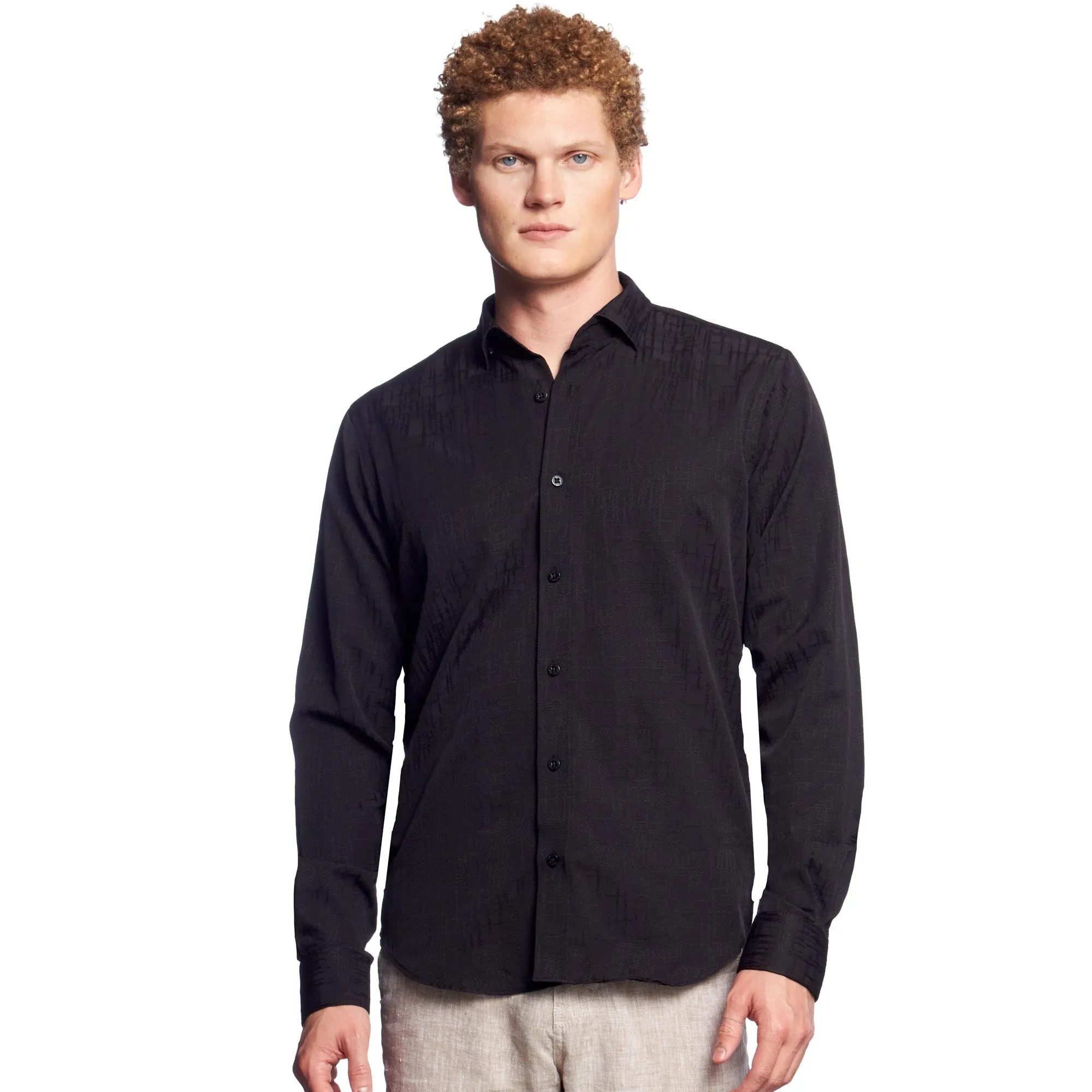 Off The Grid Jacquard Button Down Shirt