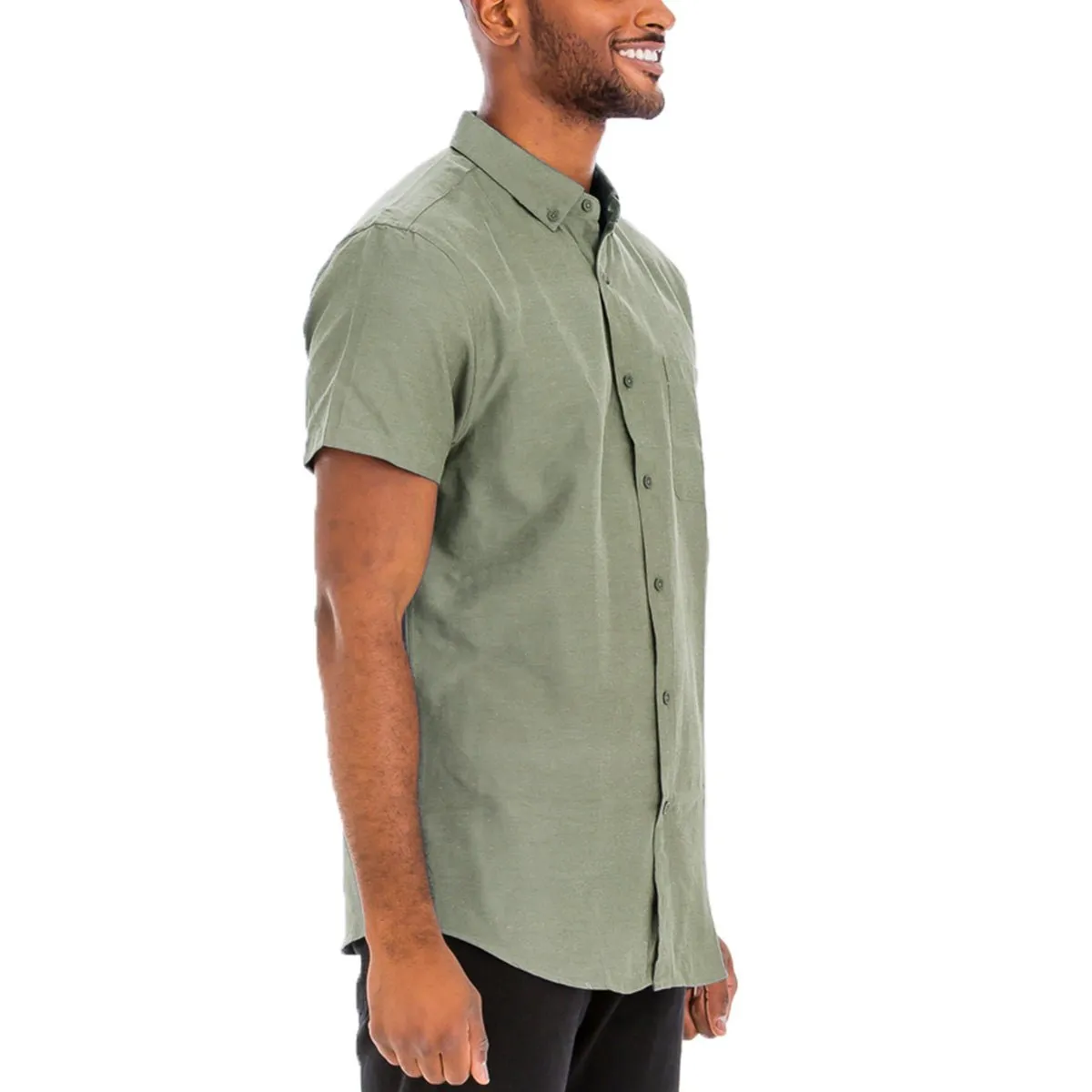 Olive Signature Short Sleeve Button-Down