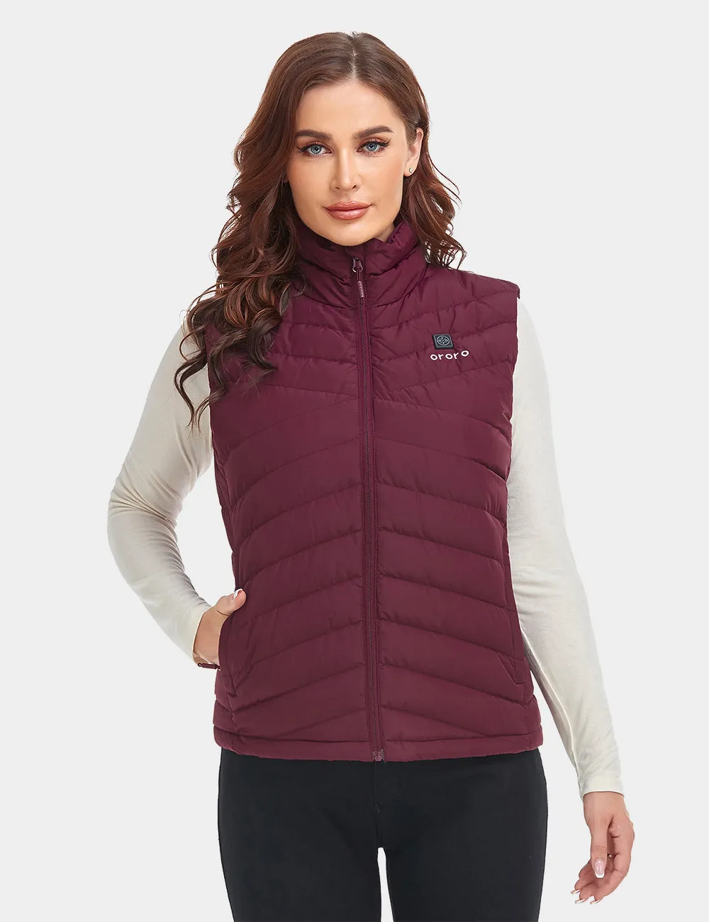 Womens Lightweight Heated Down Vest - Open Box