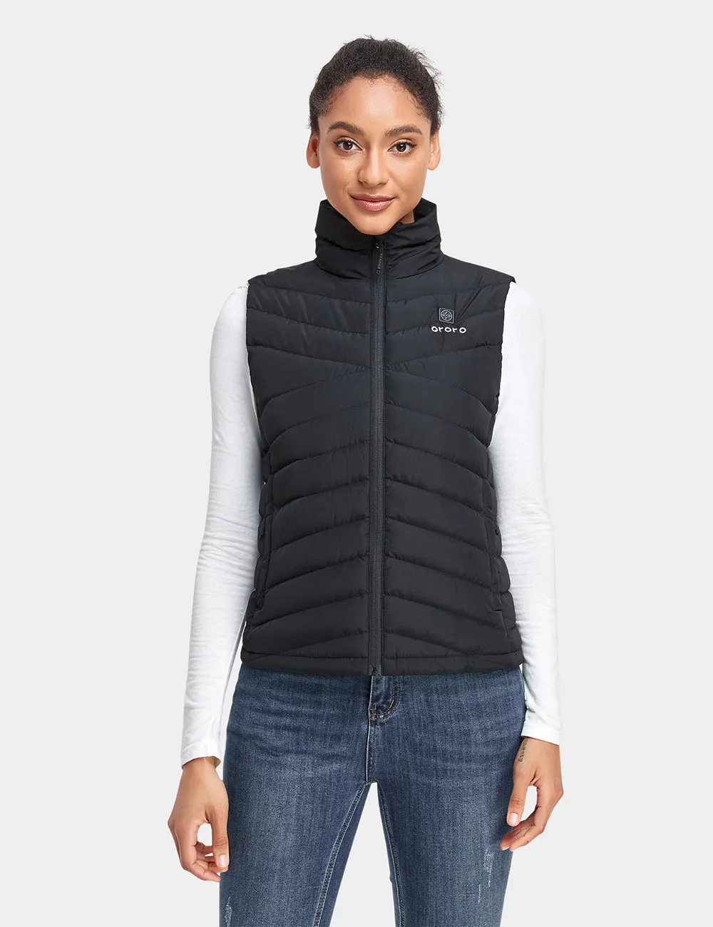 Womens Lightweight Heated Down Vest - Open Box