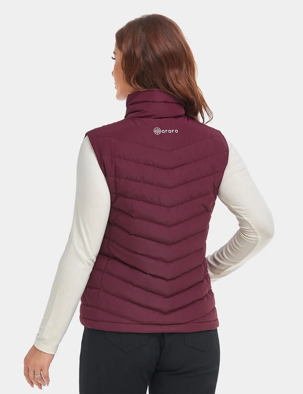 Womens Lightweight Heated Down Vest - Open Box