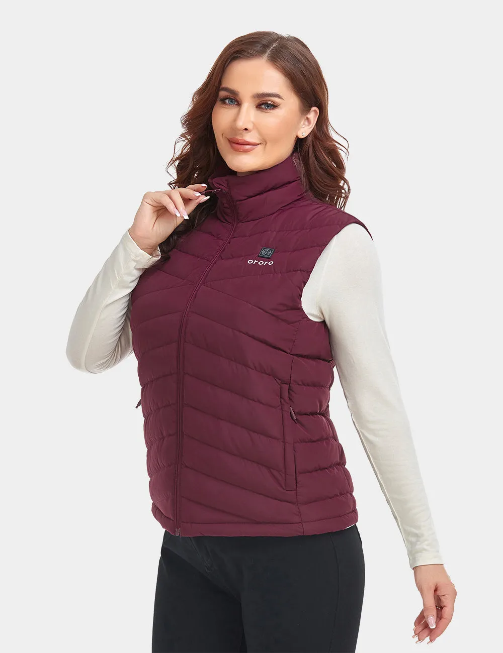 Womens Lightweight Heated Down Vest - Open Box