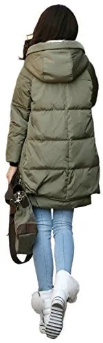 Orolay Women's Thickened Down Jacket Green Xs