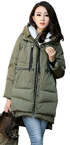 Orolay Women's Thickened Down Jacket Green Xs