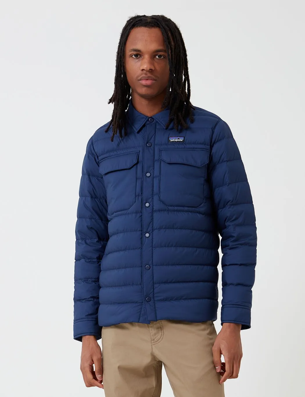 Patagonia Silent Down Shirt Jacket - Classic Navy Blue