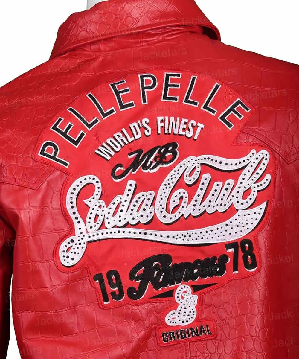 Pelle Pelle Soda Club Red Leather Bomber Jacket