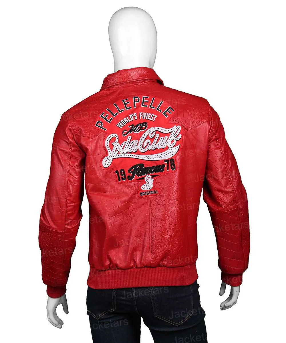 Pelle Pelle Soda Club Red Leather Bomber Jacket