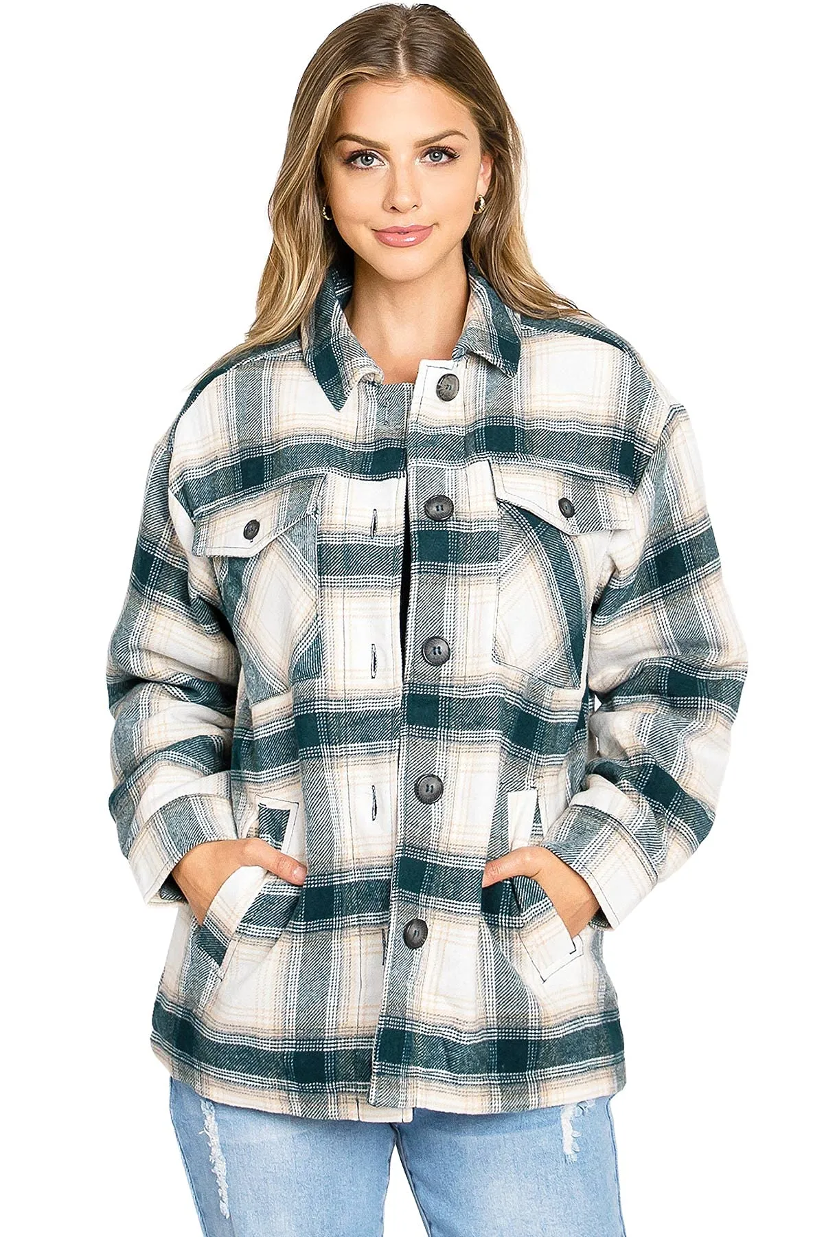 Plaid Sherpa Flannel Shacket