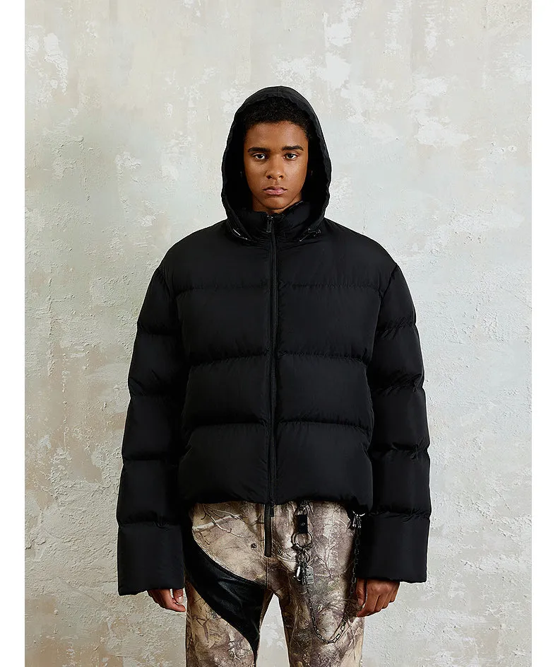 Plain Short Wide Down Jacket