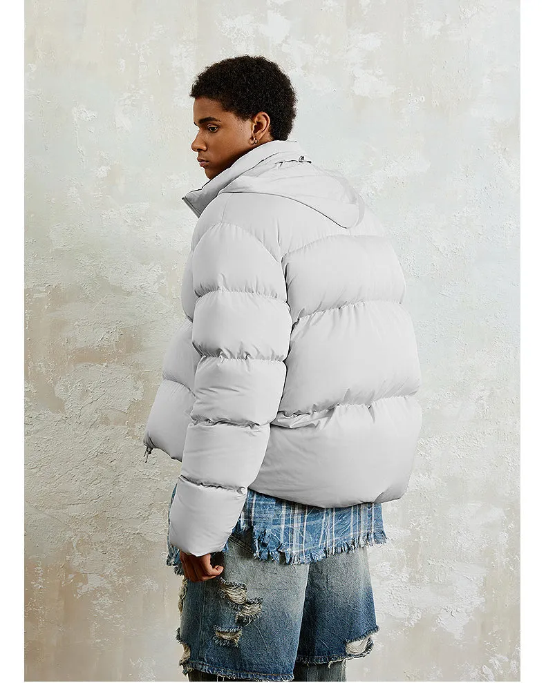 Plain Short Wide Down Jacket