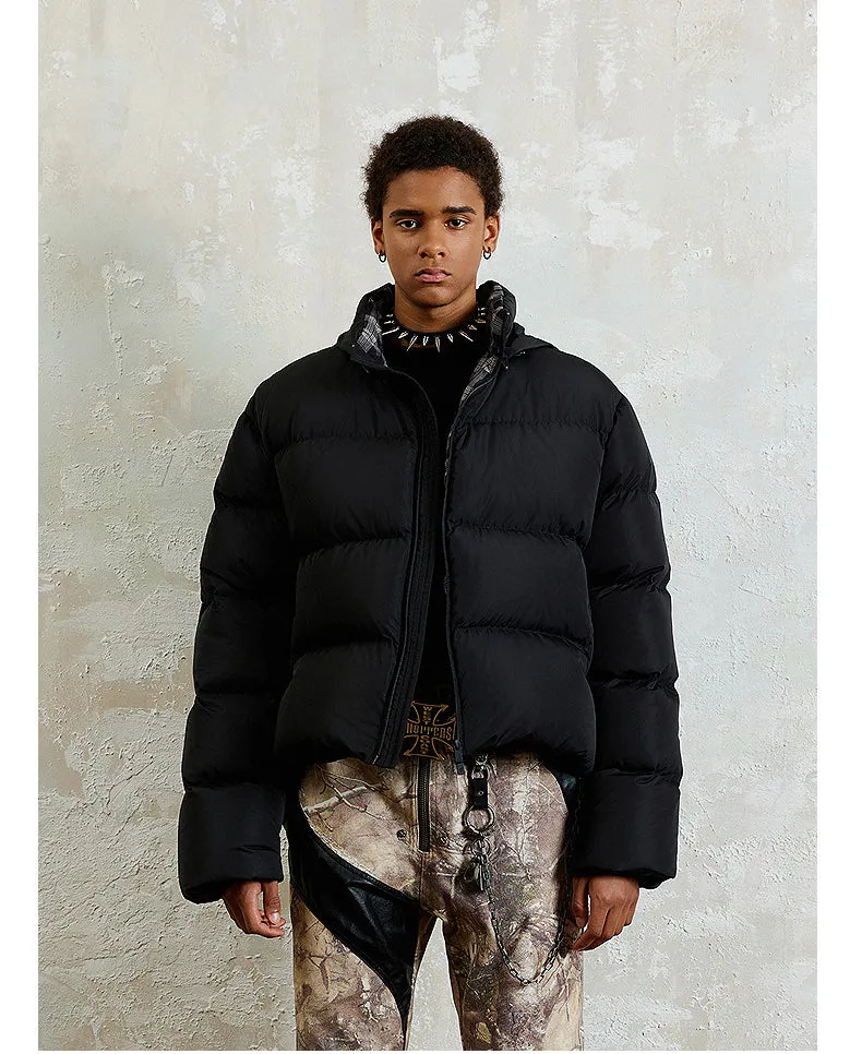 Plain Short Wide Down Jacket