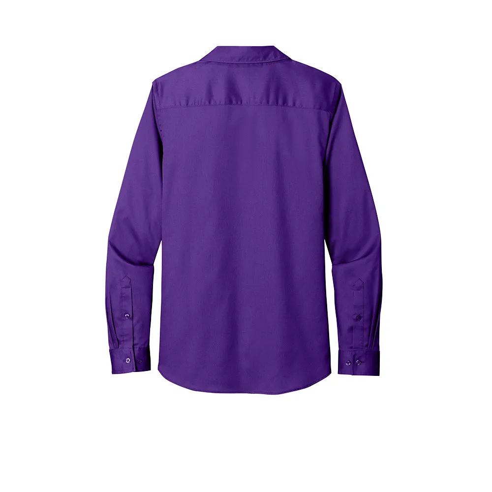 Port Authority® Women's Long Sleeve SuperPro React ™ Twill Shirt - Purple