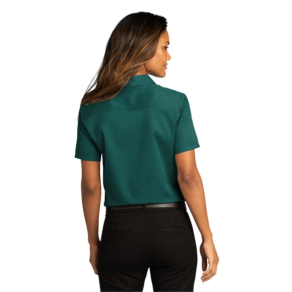 Port Authority® Women's Short Sleeve SuperPro React ™ Twill Shirt - Marine Green