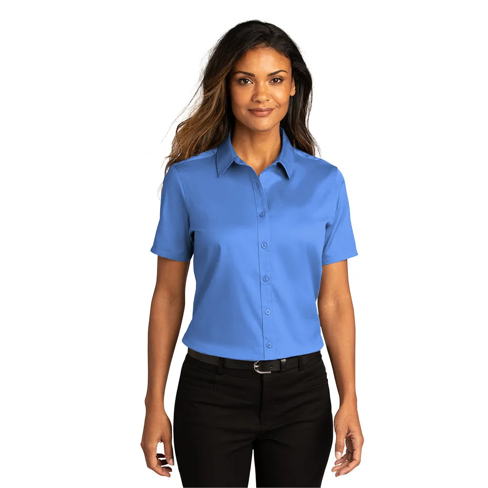 Port Authority® Women's Short Sleeve SuperPro React ™ Twill Shirt - Ultramarine Blue