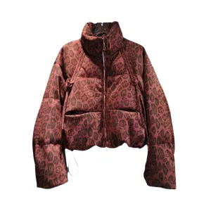 Pre Order: Thickened Animal Print Down Cotton Jacket