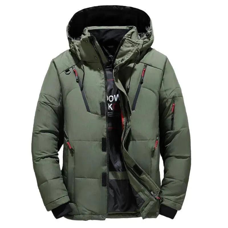 Premium Duck Down Insulated Hooded Coat