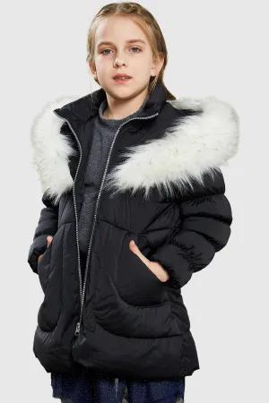 Puffer Zipper Pockets Hooded Down Coat