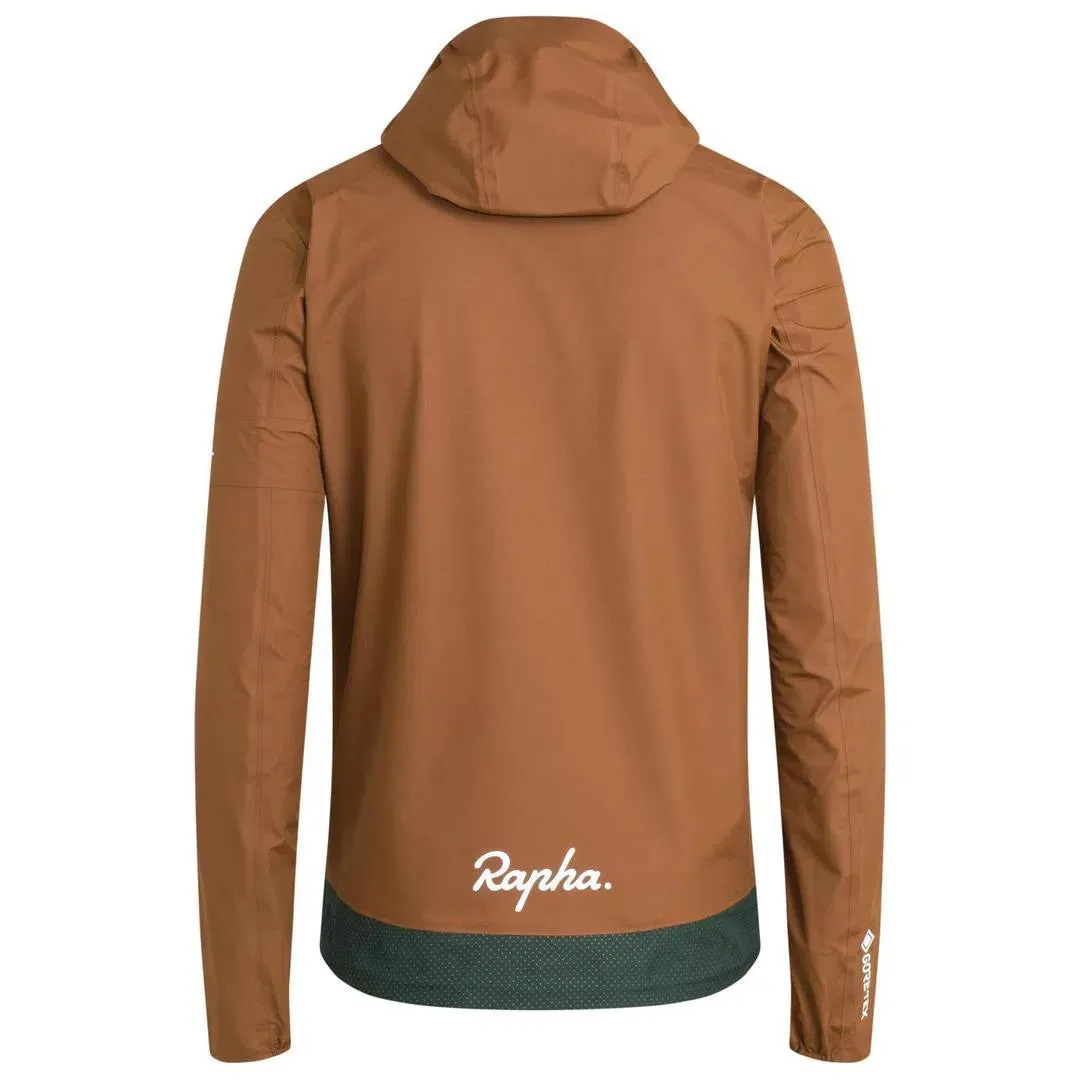 RAPHA Explore Hooded GORE TEX Pullover - Brown/Green