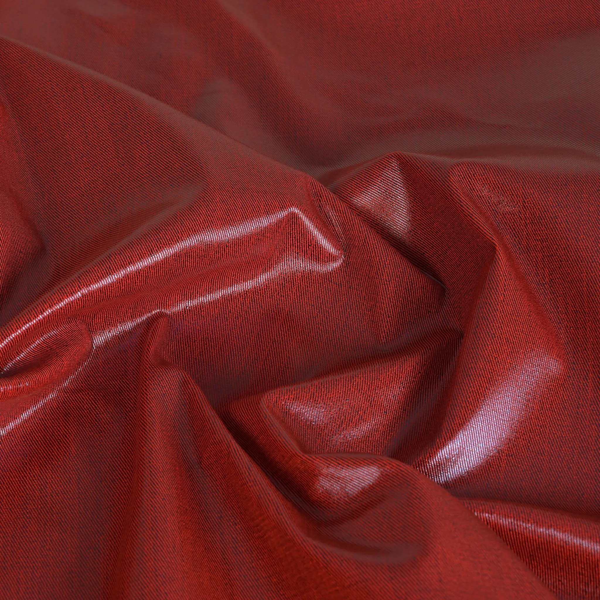 Red Coated Twill Fabric - 3763