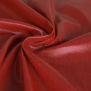 Red Coated Twill Fabric - 3763