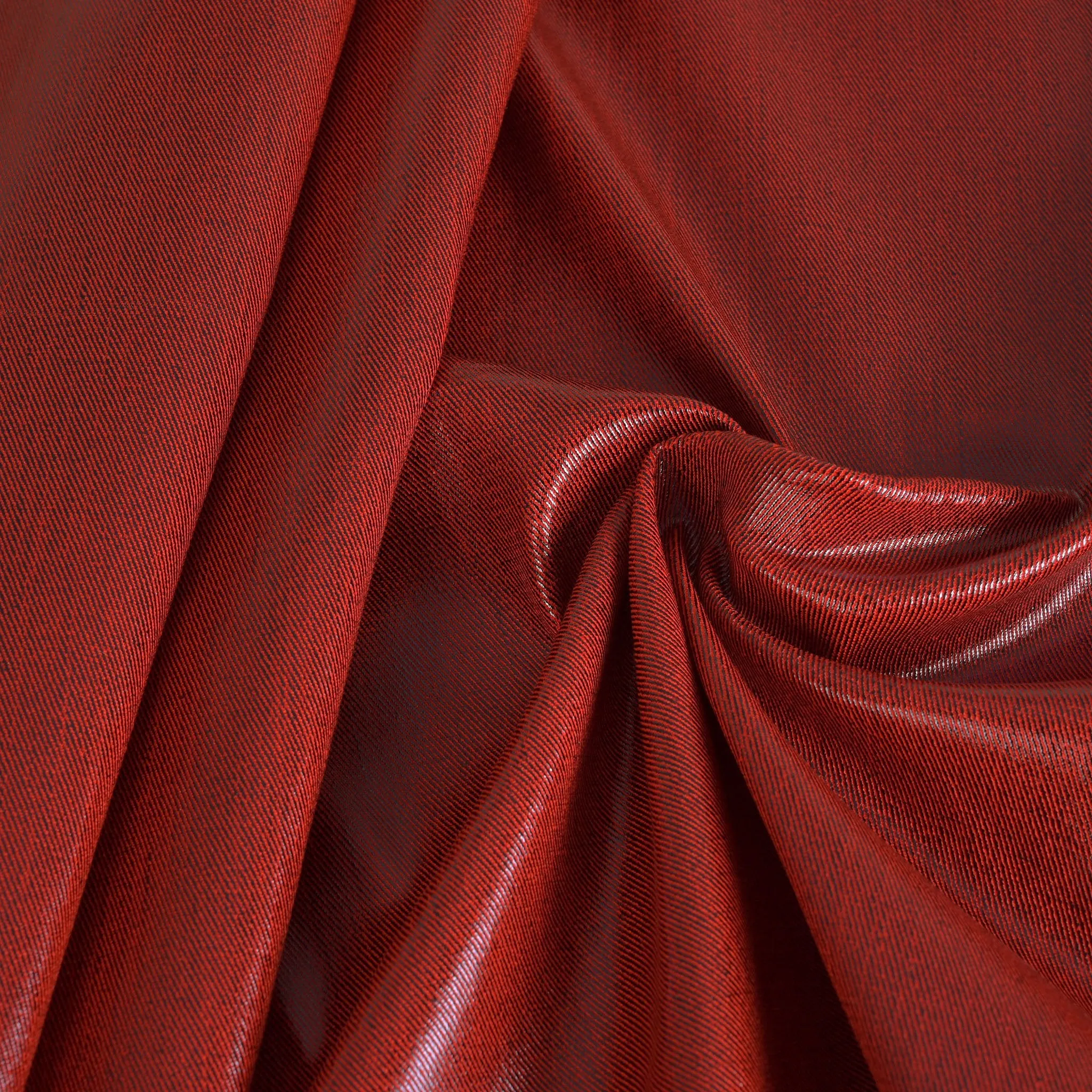 Red Coated Twill Fabric - 3763