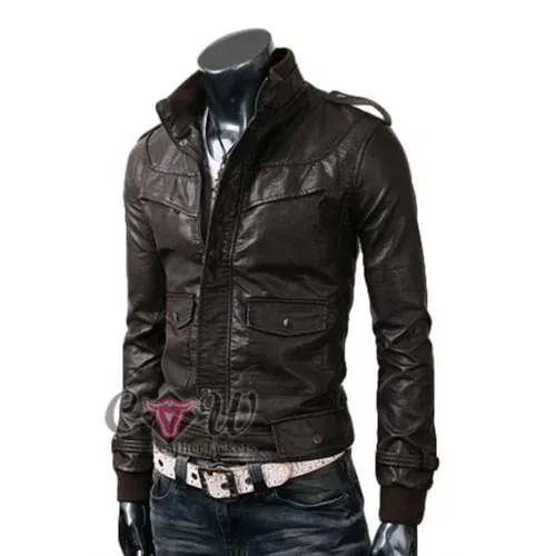 Slim Fit Black Stylish Genuine Jacket