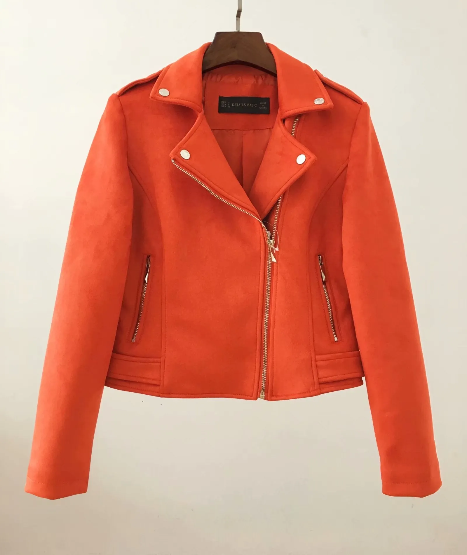 Slim Short Leather Jacket Deerskin Women