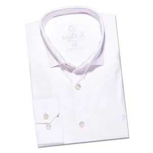 Solid Cotton Slim Fit Button Down Shirt - White