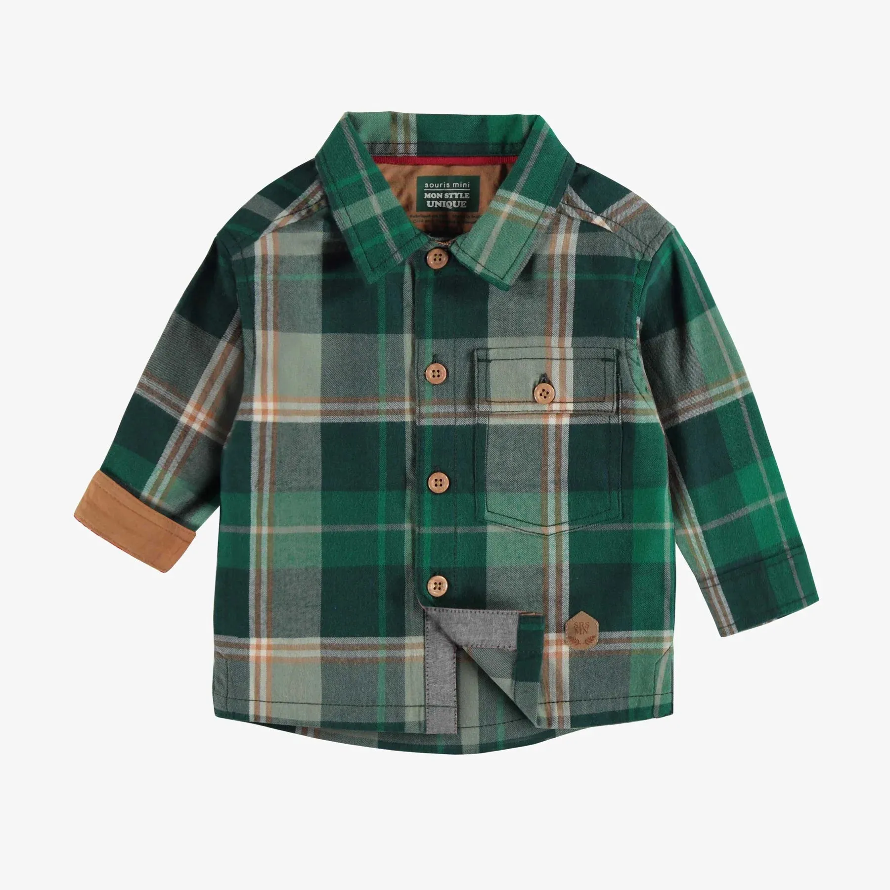 The Asher Button-Down Shirt - Green - BABY