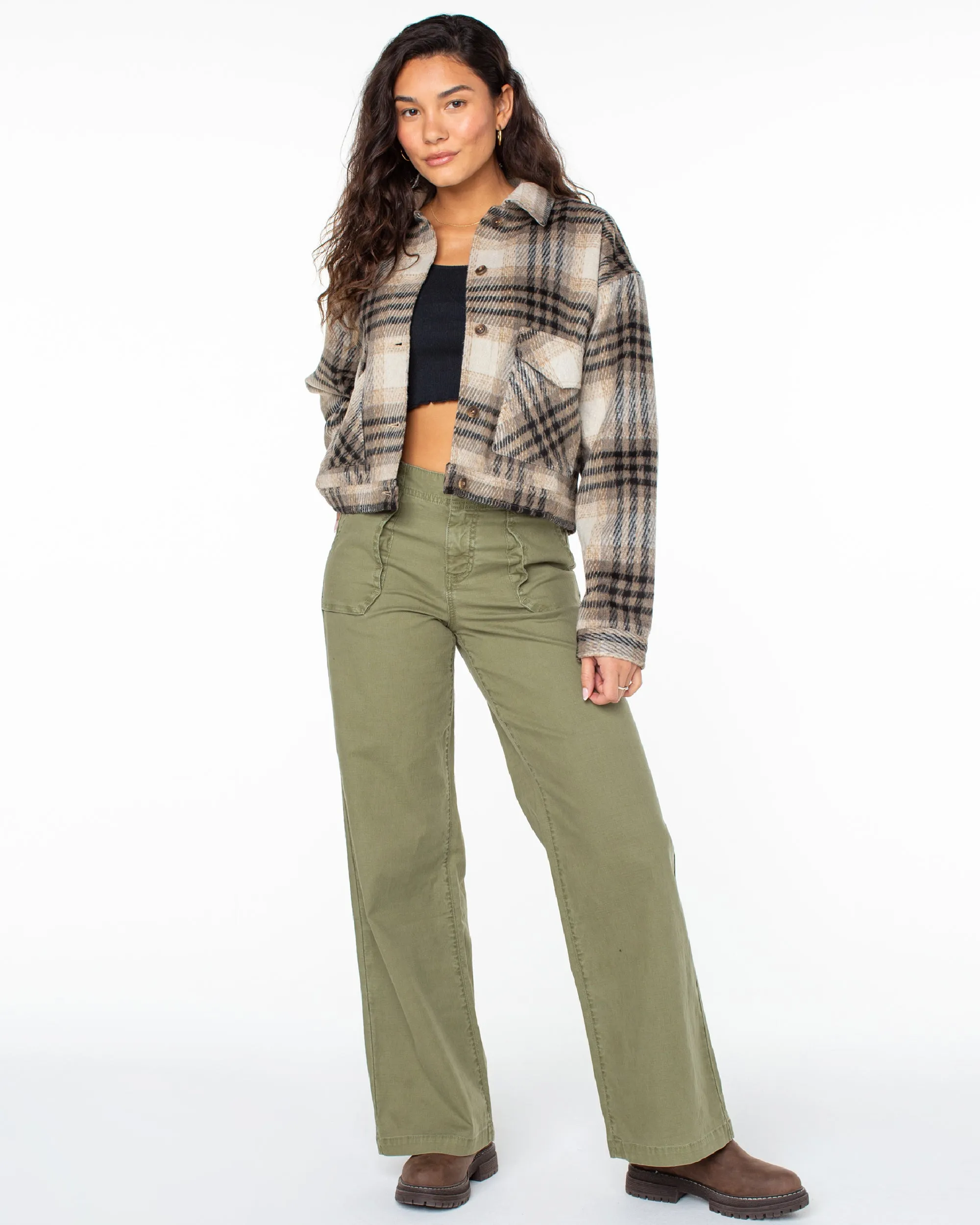 Township Plaid Jacket - Warm Taupe