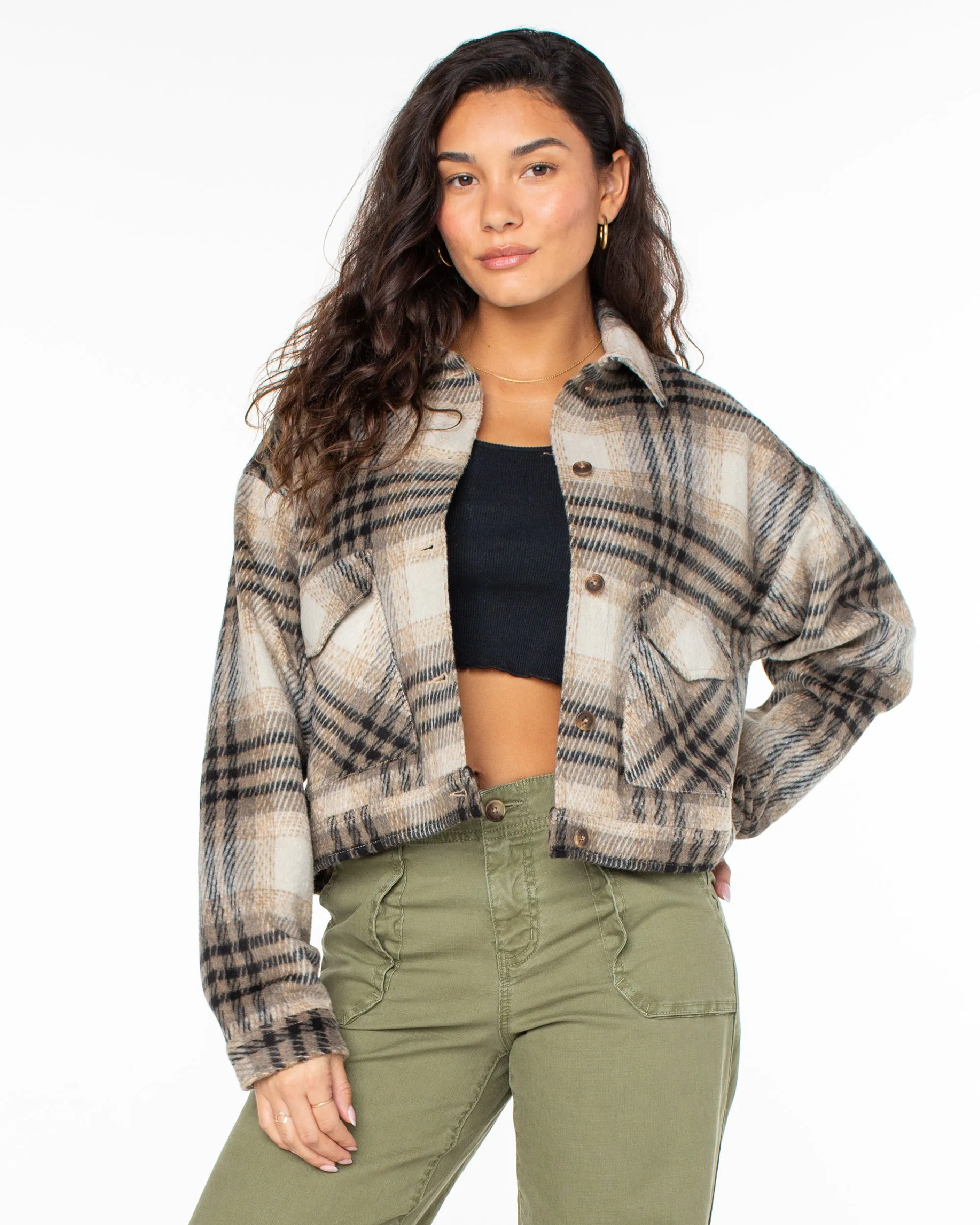 Township Plaid Jacket - Warm Taupe