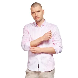 Types Of Stripes Button Down Shirt - Pink