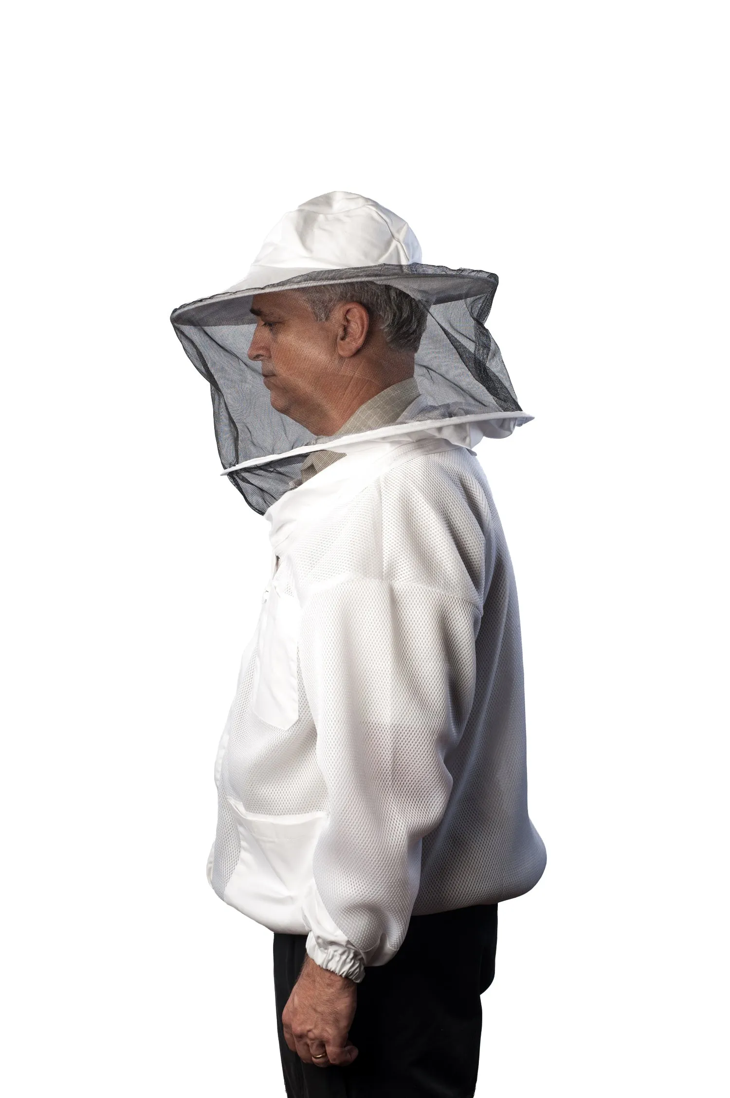 Ventilated Ultralight Bee Jacket with  Round Veil  For Beekeepers