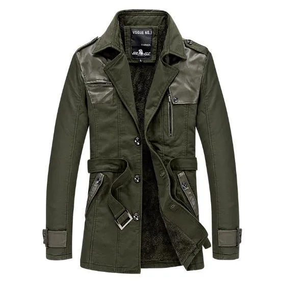 Versatile Cotton Polyester British Men Winter Jacket