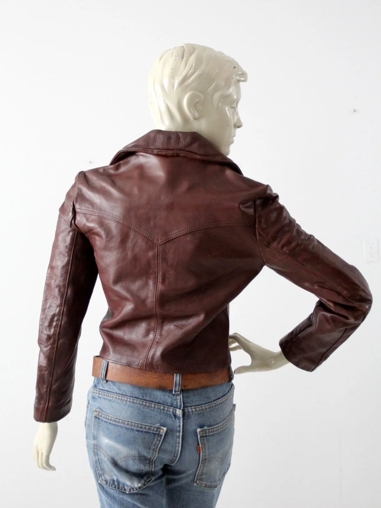 vintage 70s Walter Dyer leather jacket