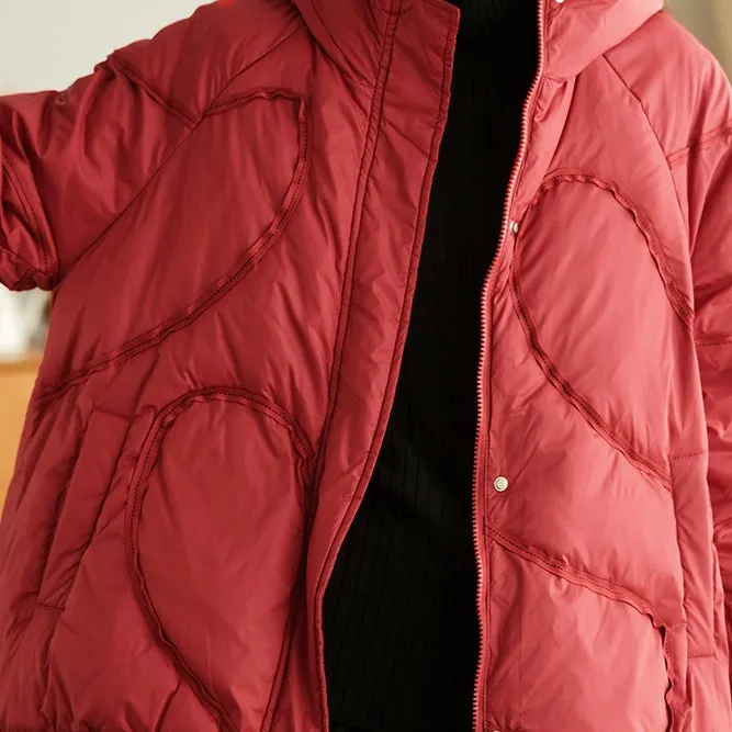 Winter Puffer Jacket, Warm Black Puffer Coat, Puffer Jacket with Hood