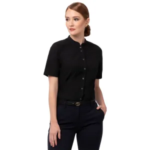 WOMEN SEERSUCKER SHIRT - Black