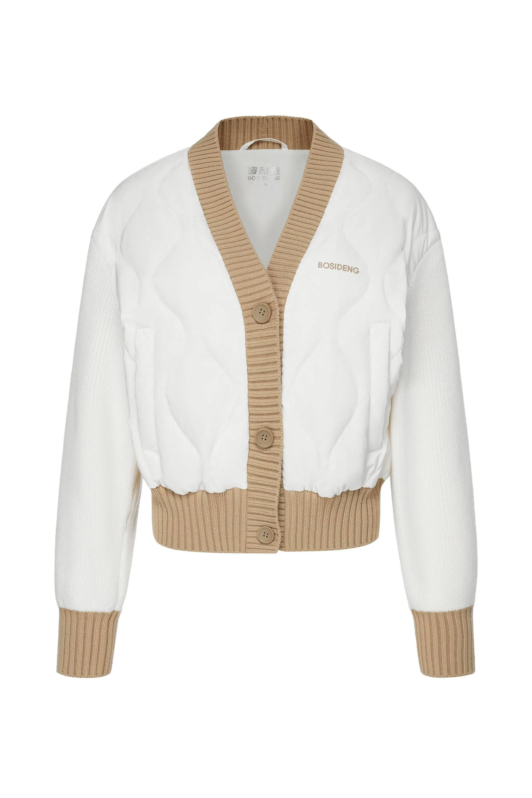 Women's Goose Down Contrast Cardigan