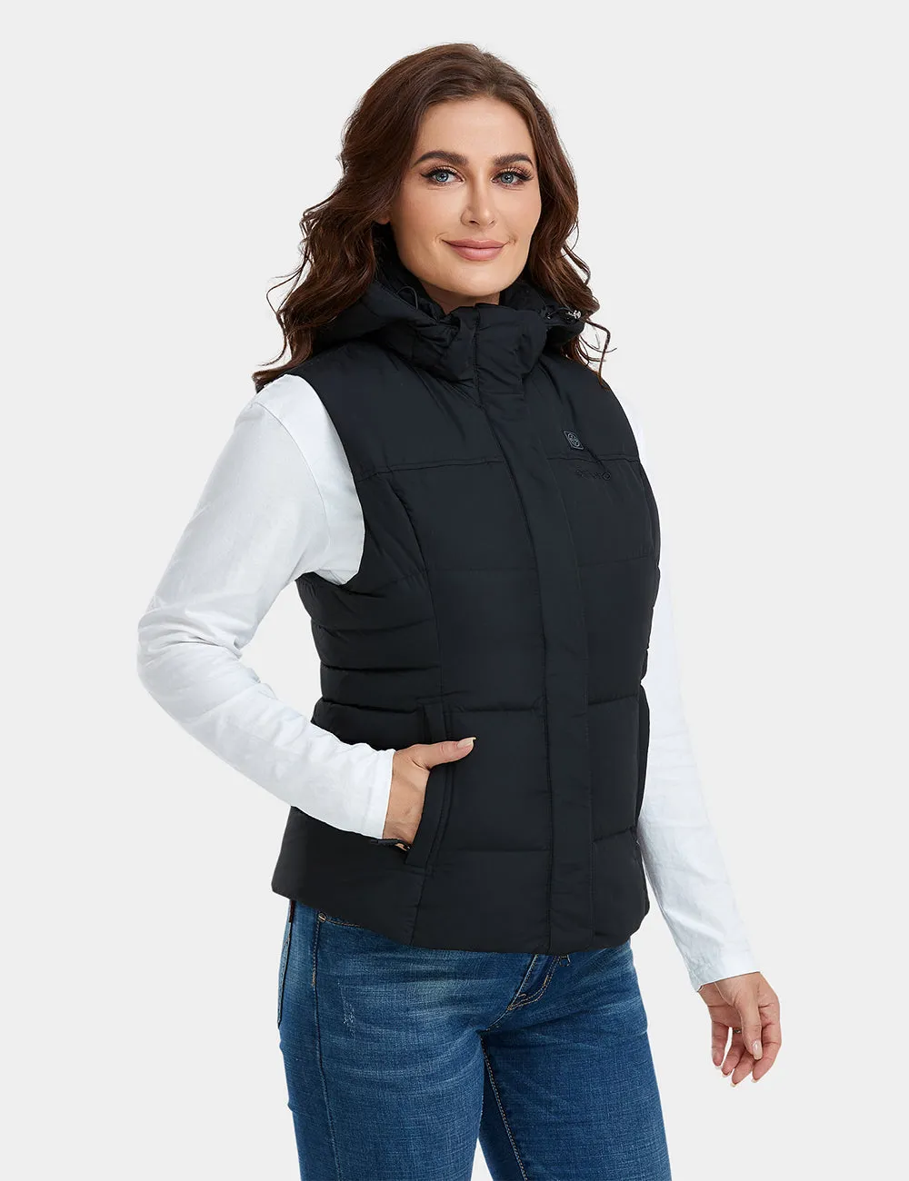 Women's Heated Down Vest - Black