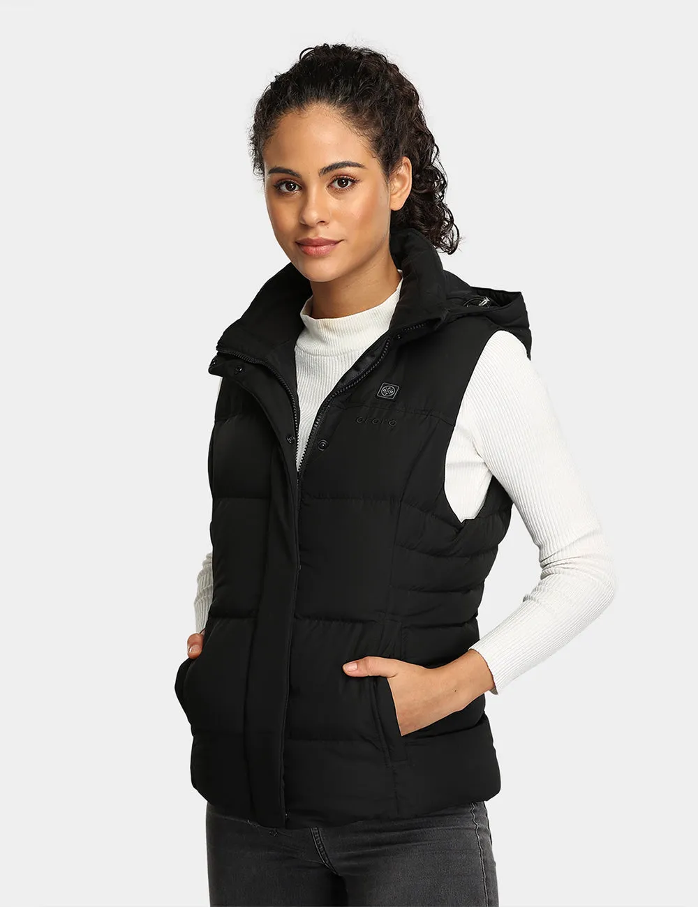 Women's Heated Down Vest - Black