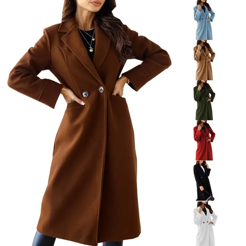 Women's Simple Long Sleeve Turn-down Collar jacket